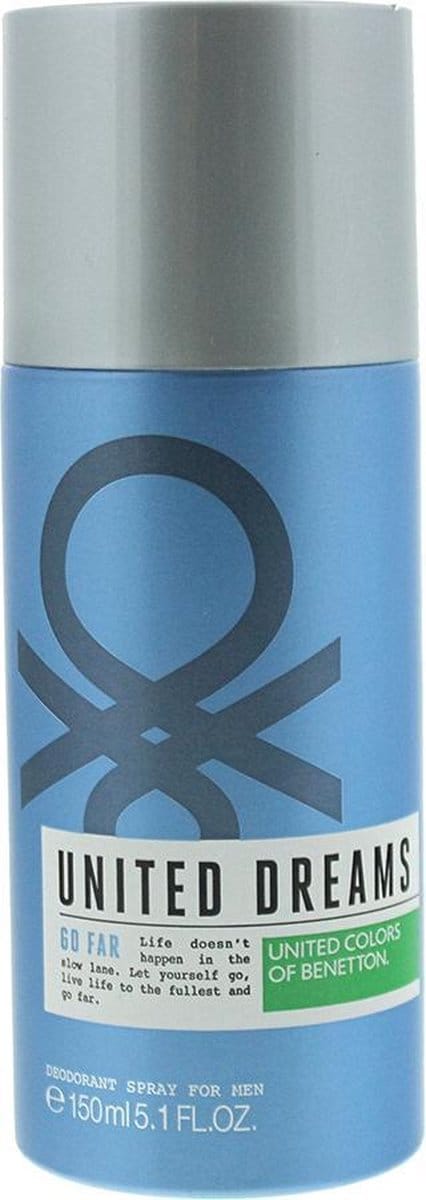 Benetton, United Dreams Go Far, Anti-Transpirant, Spray Déodorant, Pour Hommes, 150 ml