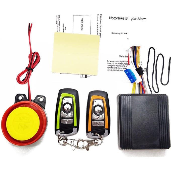 Universeel alarmsysteem voor motorfietsen 12V Alarmsysteem 1 beige