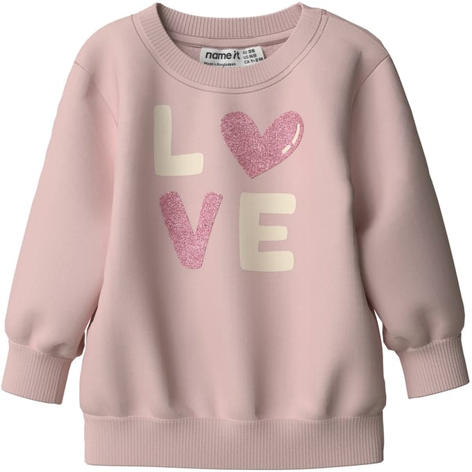 NAME IT - NBFVRILLIE LS SWEAT BOX BRU - Baby - Vesten