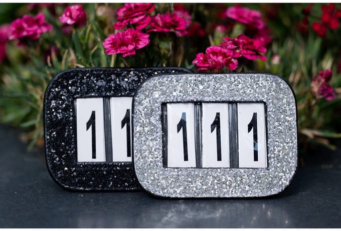 Showtime Hoofdstelnummers glitter Zwart/grey | Zwart | Hoofdstel accessoires paard
