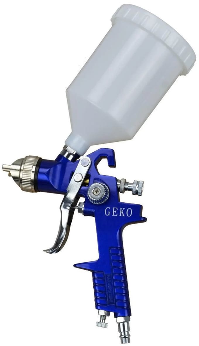GEKO HVLP verfspuit - 1,4 mm nozzle - 600 ml tank - aluminium behuizing