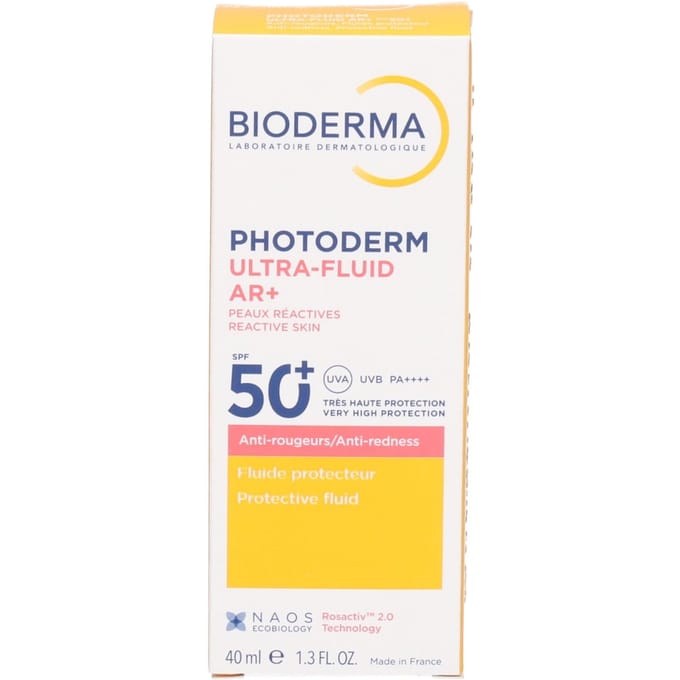 Bioderma Photoderm Ultra-Fluid AR+ SPF50+ Anti-Redness Sunscreen for Sensitive and Rosacea-Prone Skin 40ml