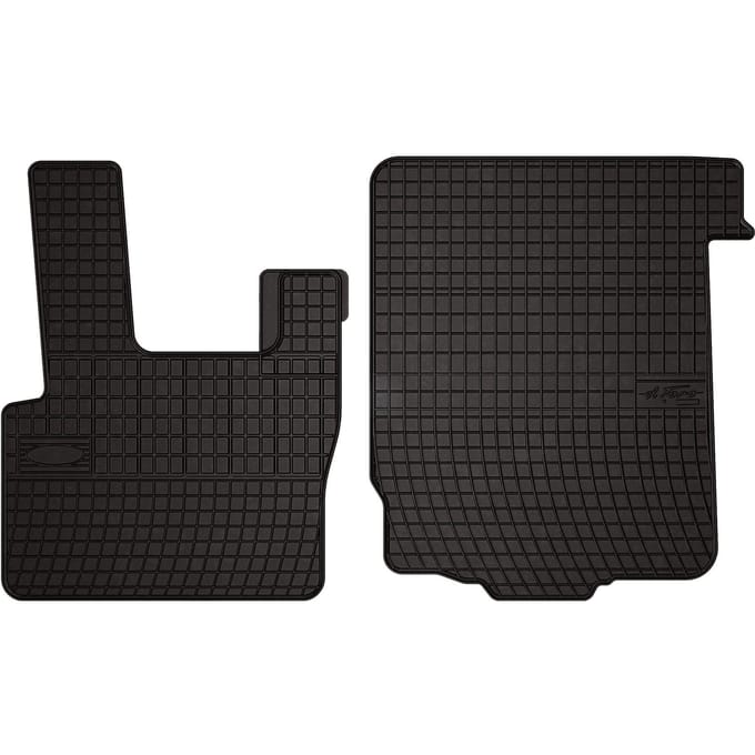 Wielganizator SolidPRO Serie - Zwarte Auto Rubbermatten - Voor DAF CF - Aangepaste Pasvorm - Versterkte Pedalen