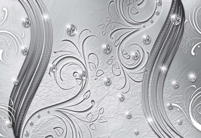 Fotobehang Pattern Abstract Ornament Leaves | XL - 208cm x 146cm | 130g/m2 Vlies