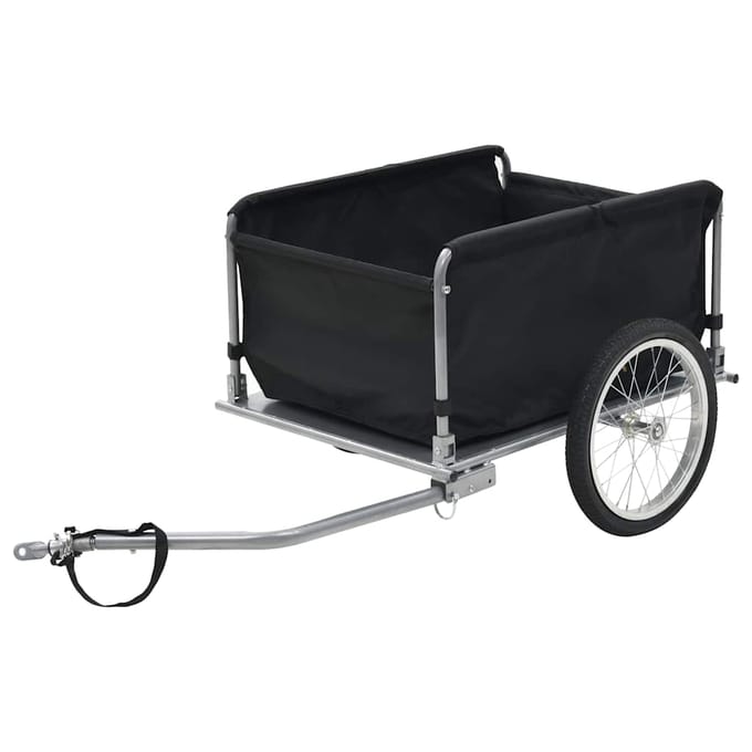 vidaXL - Fietstrailer - 65 - kg - zwart - en - geel
