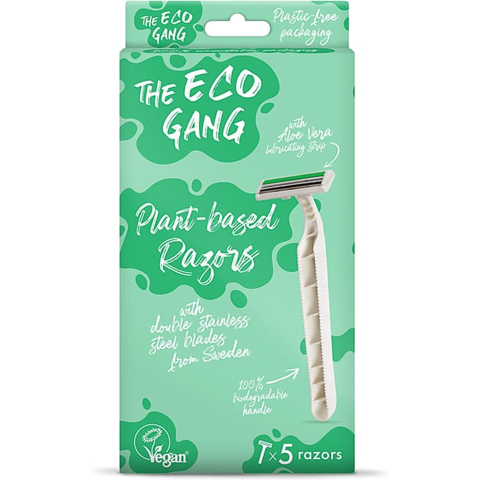 The Eco Gang - Scheermesjes - Biologisch afbreekbaar - Eco vriendelijk- 5 stuks
