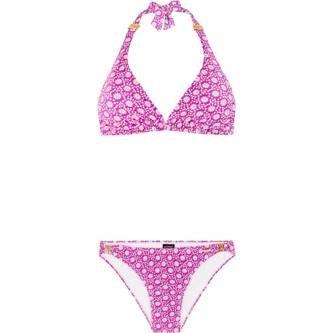 Protest PRTLina - Halter bikini set Dames - Koordsluiting - Uitneembare vulling - Medium dekking - Roze