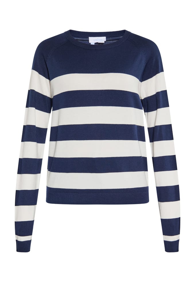 usha Jumper Dames marine wit