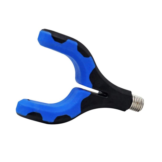 Support de canne à pêche à la carpe Têtes en U Poignées de canne Accessoire de matériel de pêche bleu
