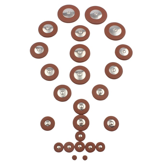 25 stuks Sax lederen pads vervanging voor tenorsaxofoon white