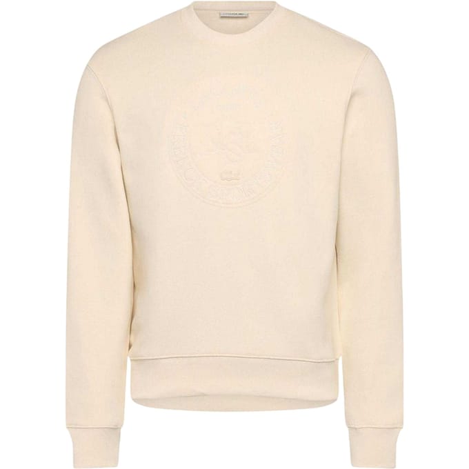 Lacoste Dames Katoenen Relaxed Fit Sweatshirt (Crème)