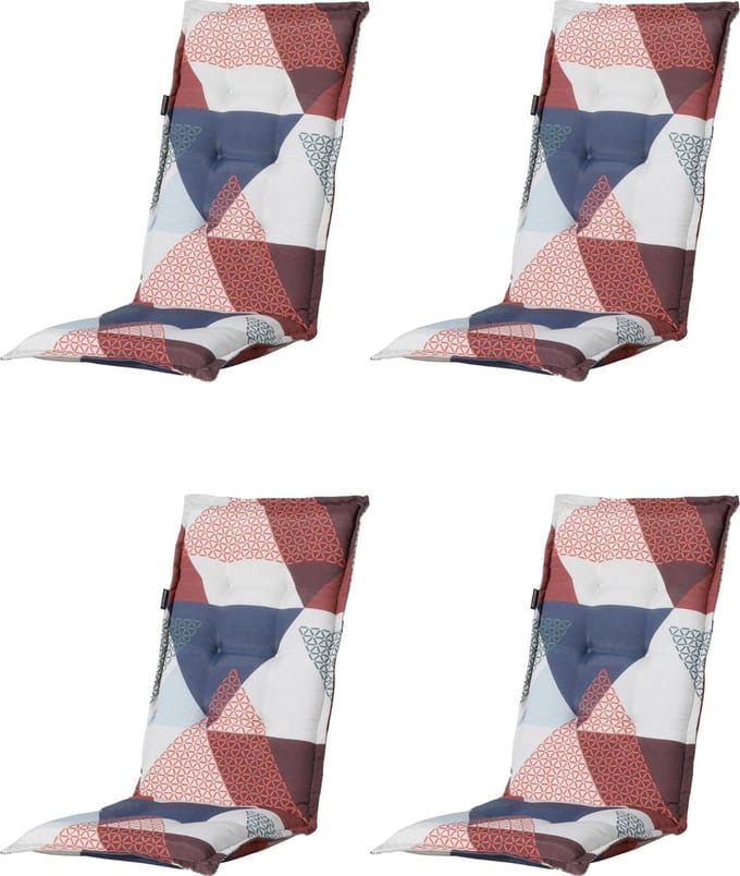 Madison - Tuinkussen - Universeel - Triangle Blue - 4 stuks - 123x50cm