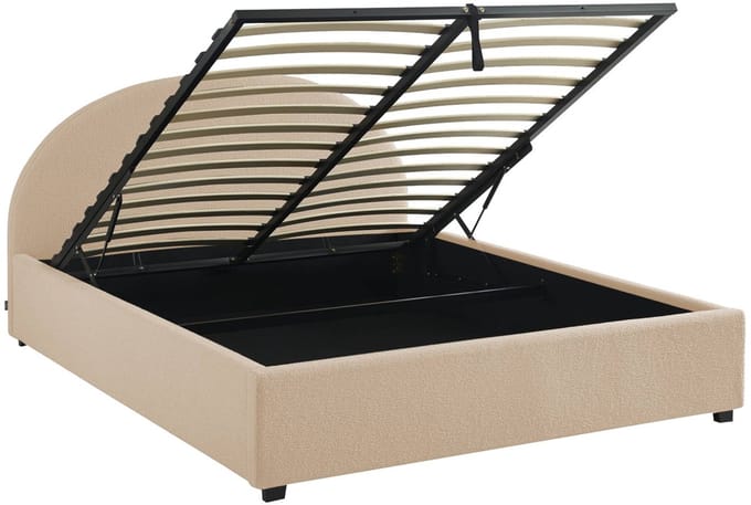 sweeek - Bed met lattenbodem en hoofdeinde, b216,5 x d174 x h102cm