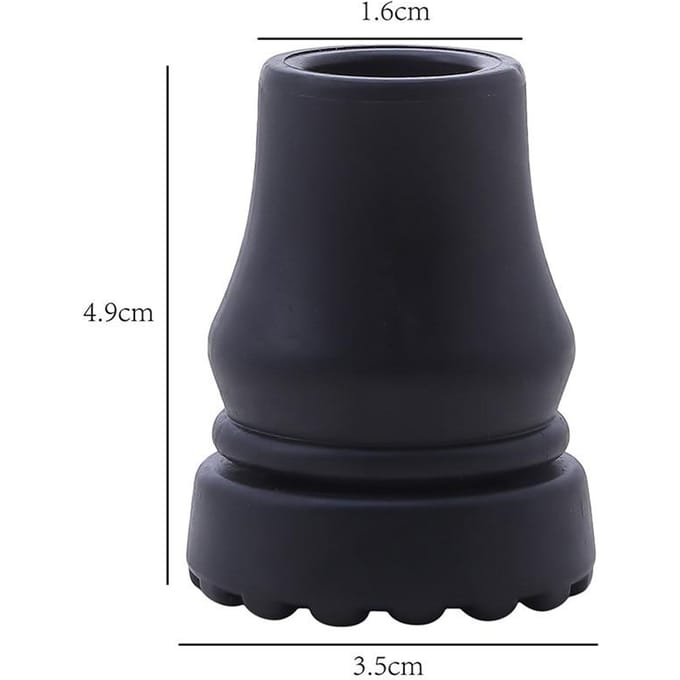 5 stuks/10 stuks/20 stuks Nordic Walking Stok Trekkingstok Tipbeschermers Rubber Pads Buffer Vervangende Tips Einde voor Wandelstok 16mm-5PCS black