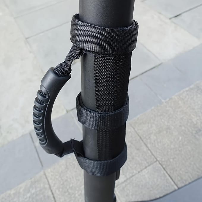 Opvouwbare Step Grip Ideaal voor Opvouwbare Steps En E-Bikes, Step Stuurhandvat Nylon Band, Handige Greep voor Steps zwart