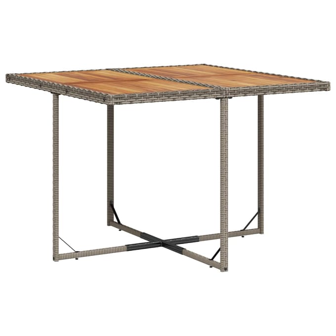 vidaXL - 9-delige - Tuinset - met - kussens - poly - rattan - grijs