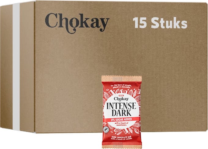 Chokay | Tablet | Intense Dark | 15 stuks | 15 x 85g