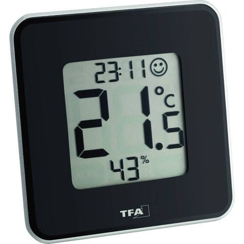 TFA Dostmann Style 30.5021.01 Thermo- en hygrometer Zwart