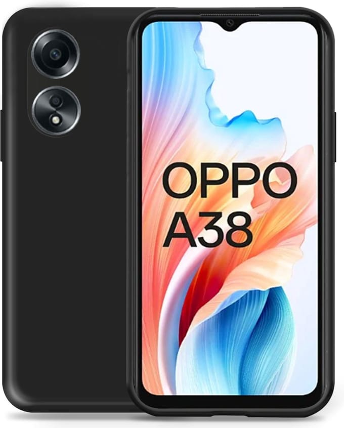 Hoesje geschikt voor OPPO A38 - Liquid Back Case Cover Zwart