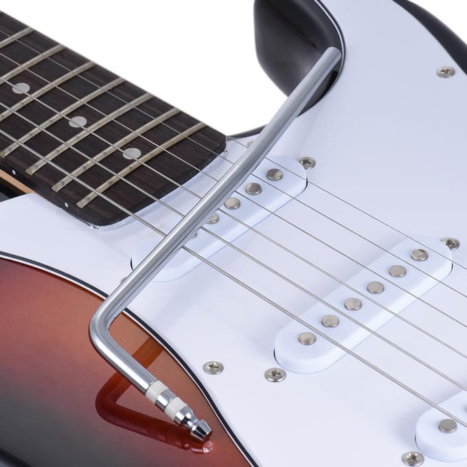 Whammy Bar Style d'insertion directe pour guitare électrique Tremolo Bridge Argent white