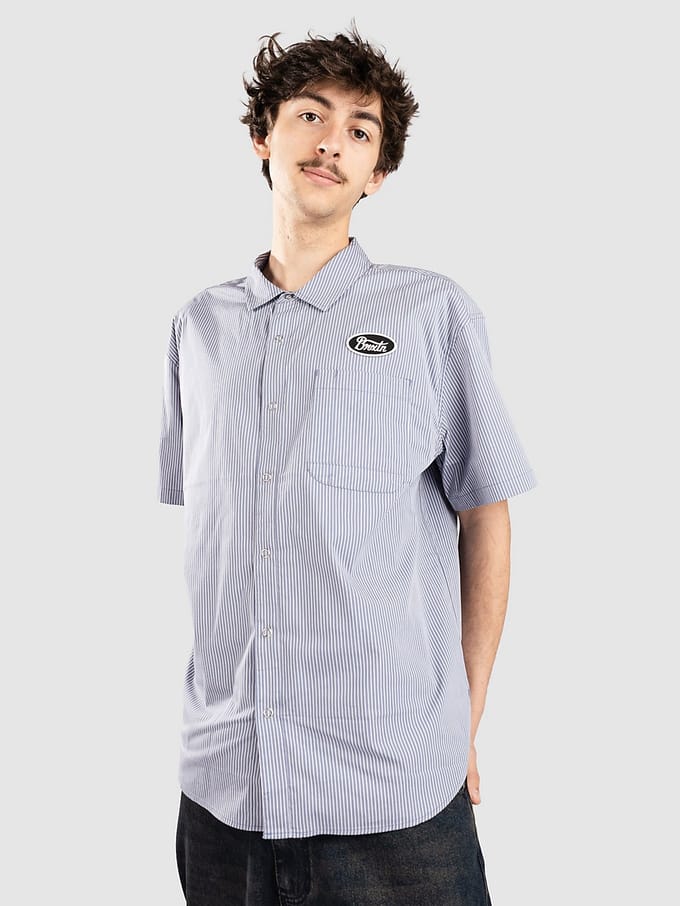 Brixton Builders Auto Shirt blauw