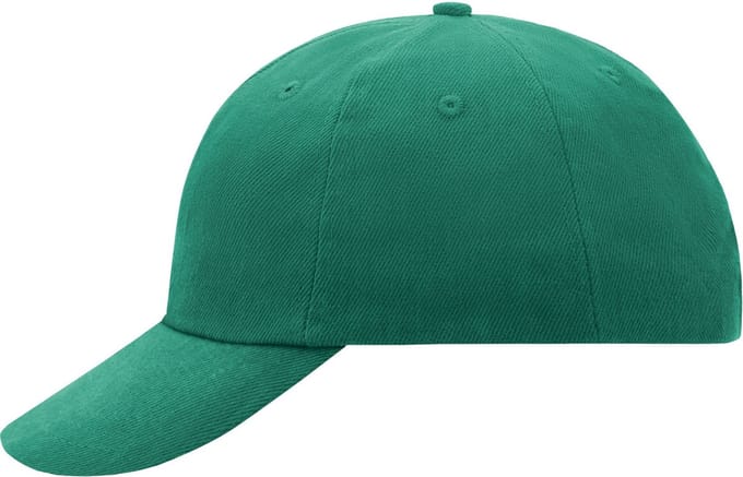 Groene baseballcap - 6 panels pet - 100% katoen met klip sluiting - volwassenen