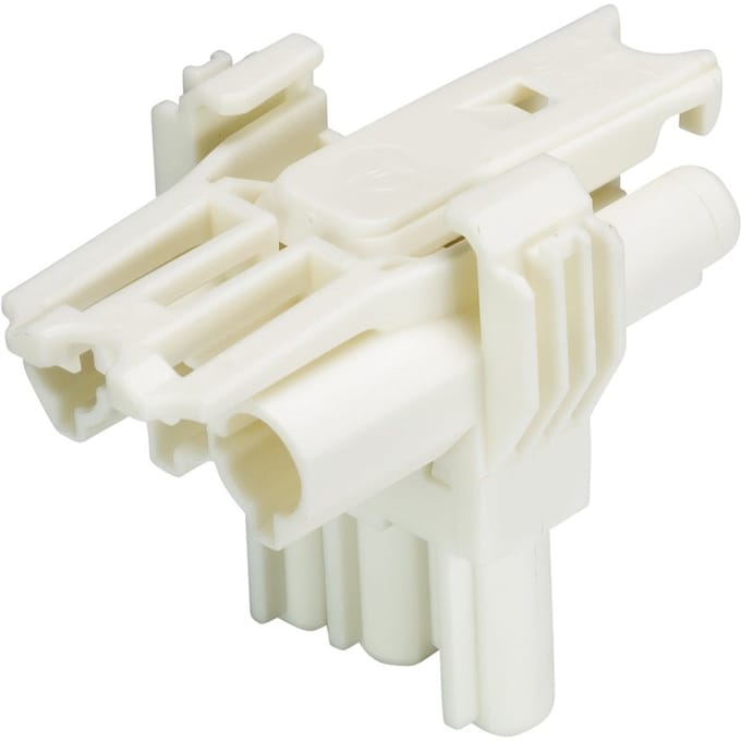 Wieland GST18-3® Splitter - T-splitsing - 1x GST18-3® (m) naar 2x GST18-3® (v) - Wit
