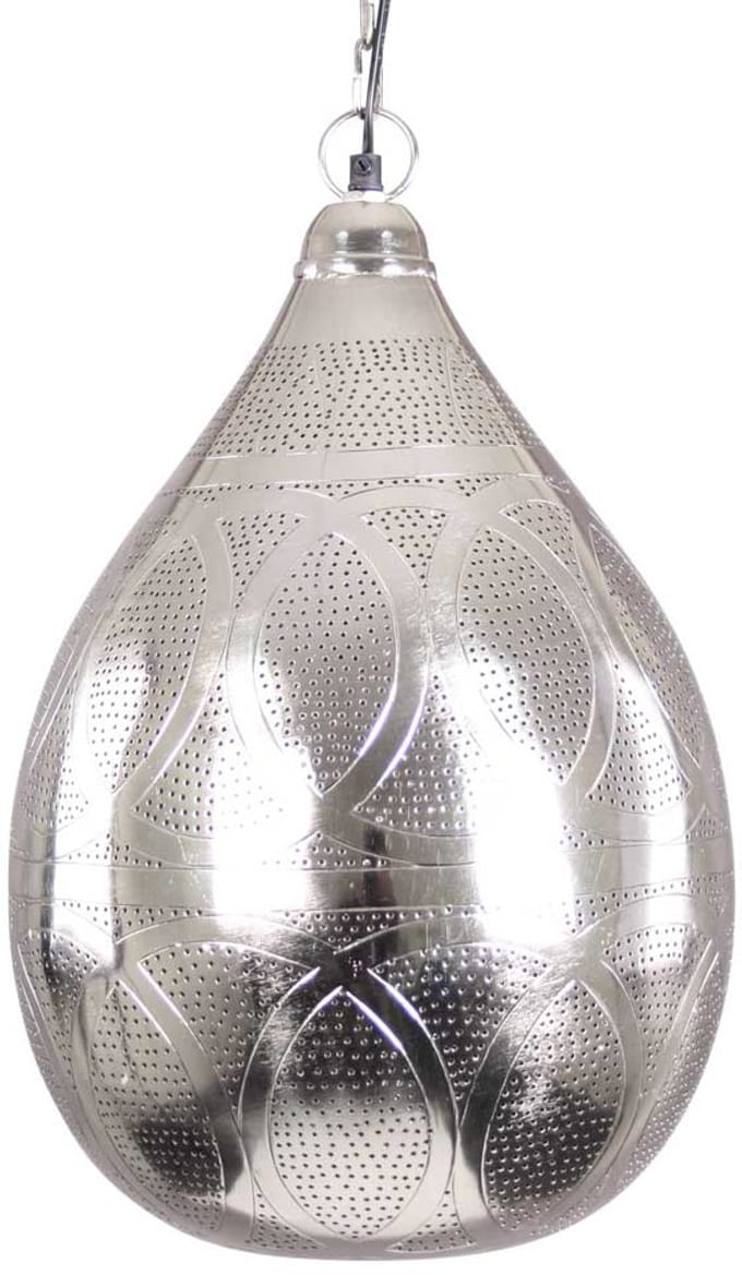 Safaary - Oosterse Hanglamp Haneefa Nikkel Goud Ø 30 x 46cm