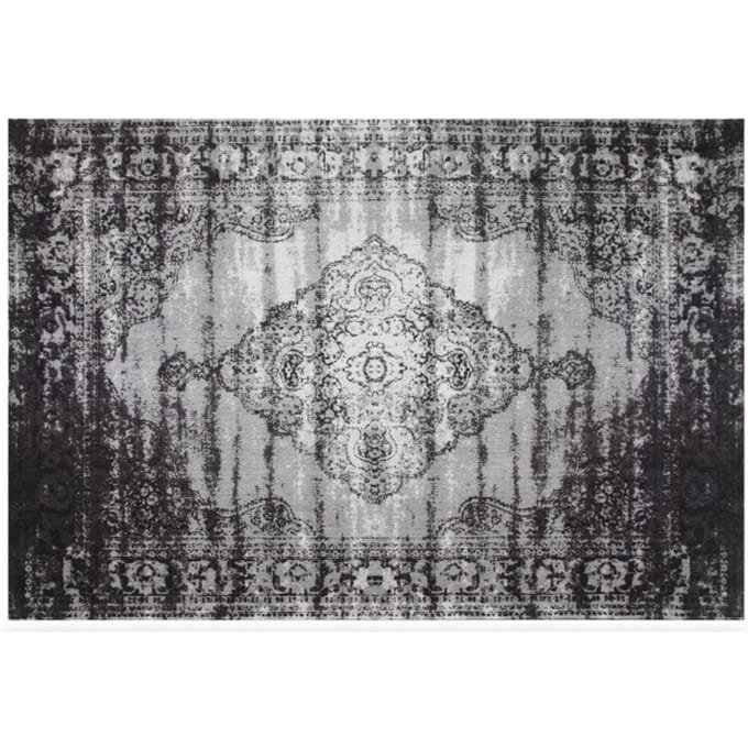 Brix vloerkleed kelly vintage black 170x240 katoen