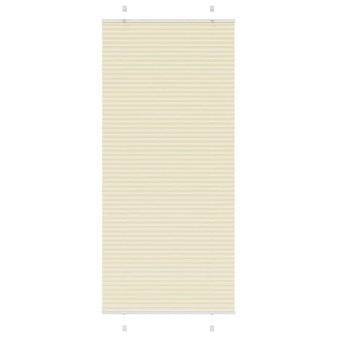 vidaXL - Plissé - rolgordijn - 95x200 - cm - stofbreedte - 94,4 - cm - polyester - crème