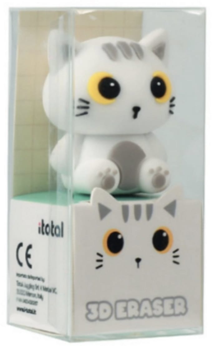 iTotal 3D Eraser My Little Bestie “WHITE CAT” Gum 31gr