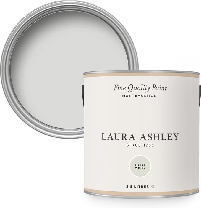 Laura Ashley Silver White Muurverf - 2,5 Liter - Grijs - Mat