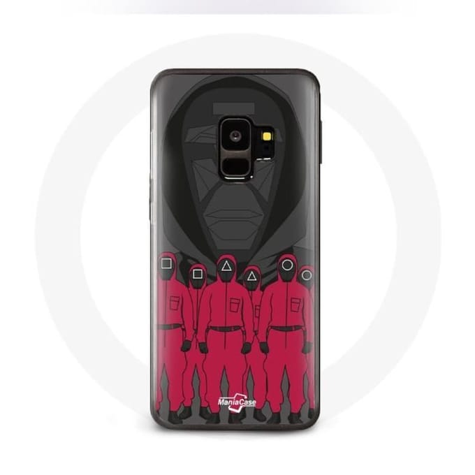 Coque pour Samsung S9 plus Squid Game Affiche masques personnages