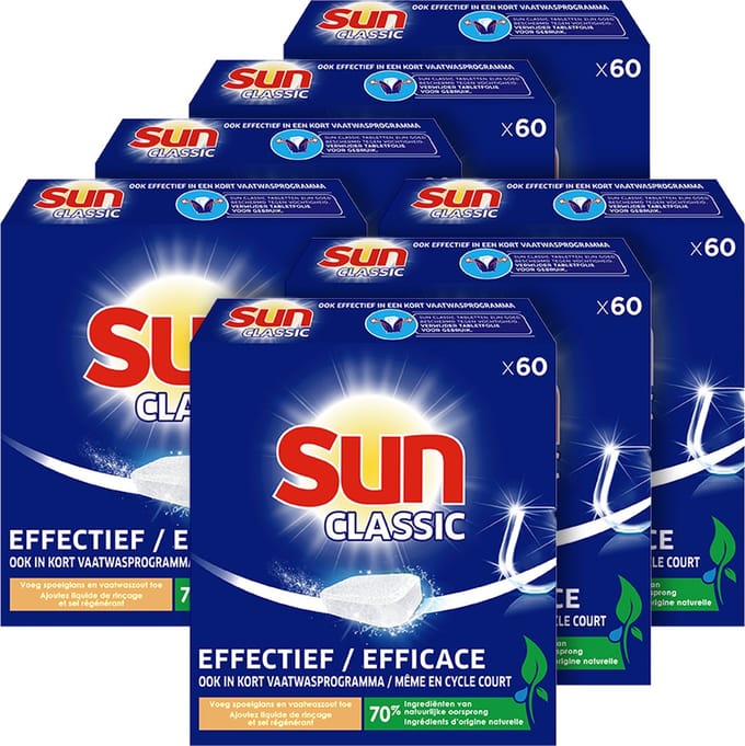 Sun Classic Vaatwastabletten 60 stuks