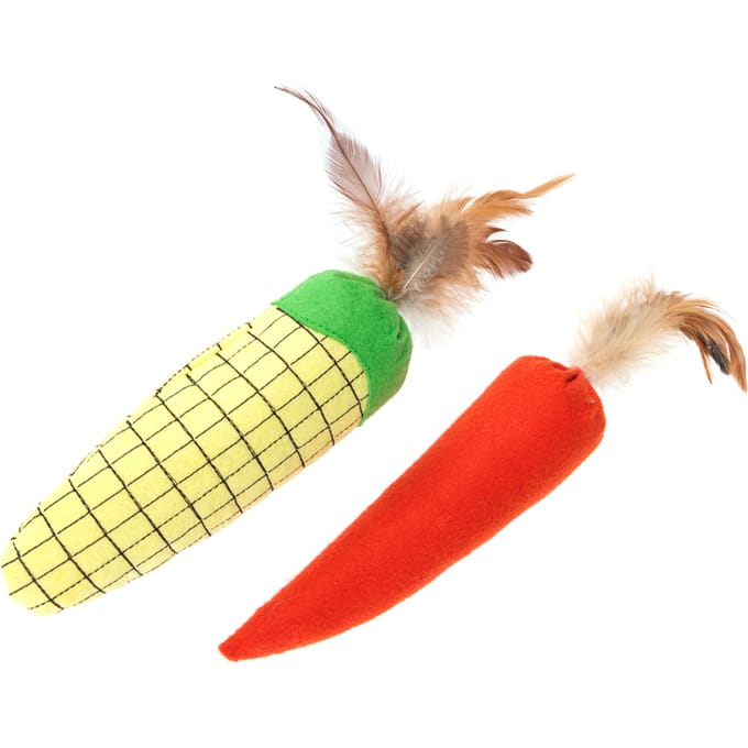 TIAKI Kattenspeelgoedset veggies met kattenmunt - Set van 2