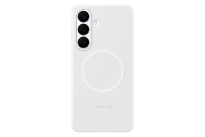 Silicone Magnet Backcover voor de Samsung Galaxy S26 Plus - White