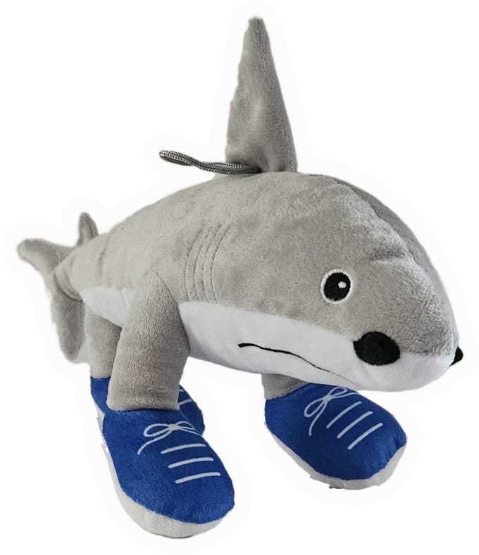 Tralalero Tralala - Pluche Haai met Drie blauw/witte Sneakers