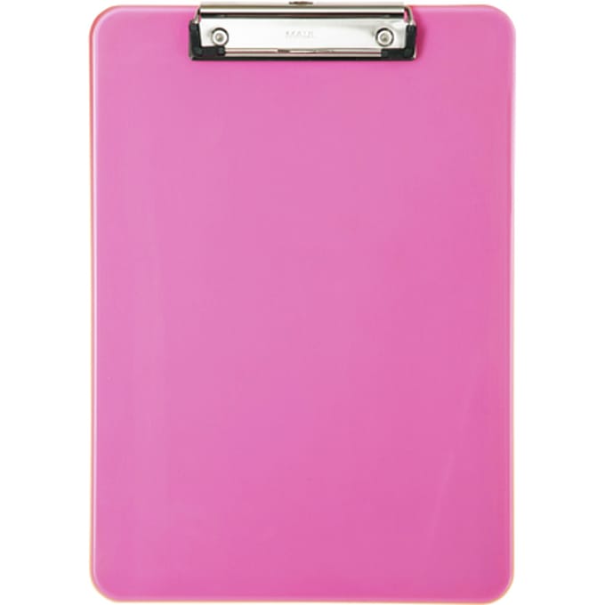 MAUL Klembord MAULneon A4 staand formaat PS kunststof transparent roze
