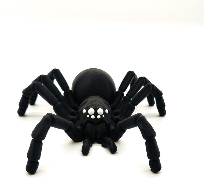 Gearticulleerde Spin – Realistische Tarantula 3D Print Zwart Beweegbaar