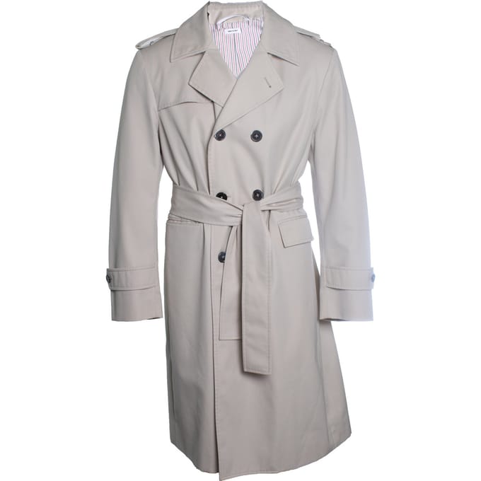 Thom Browne, beige trenchcoat