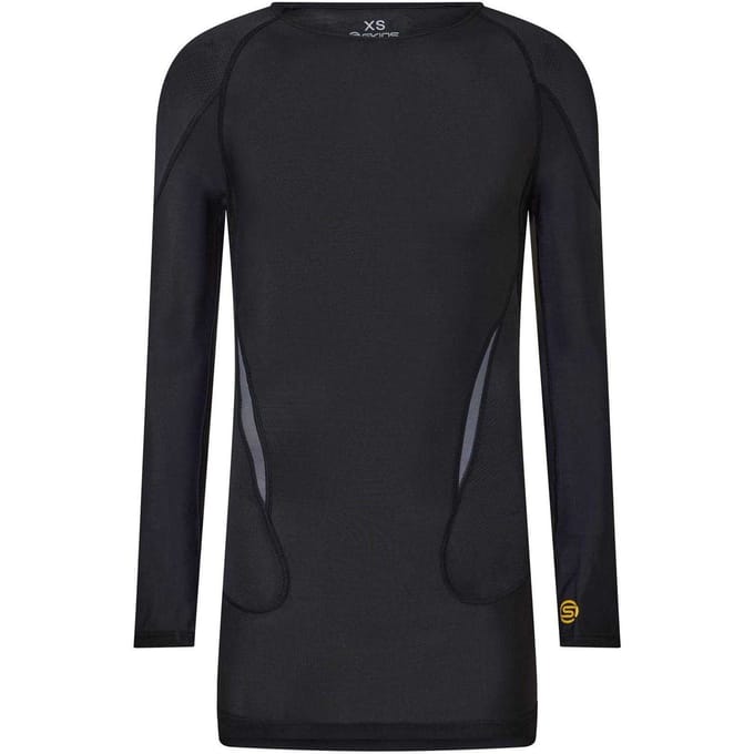 Skins Heren G400 Plain Performance-shirt met lange mouwen (ZWART/GEEL)