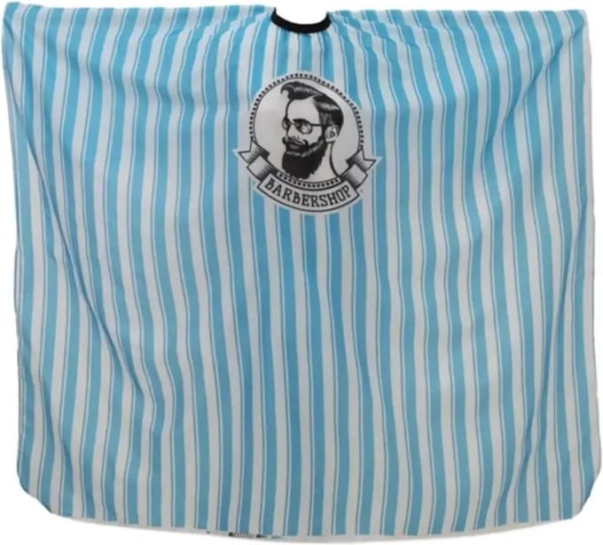Livano Baardschort - Beard Bib - Scheerschort - Baard Cape - Kappersmantel - Kapmantel - Blauw