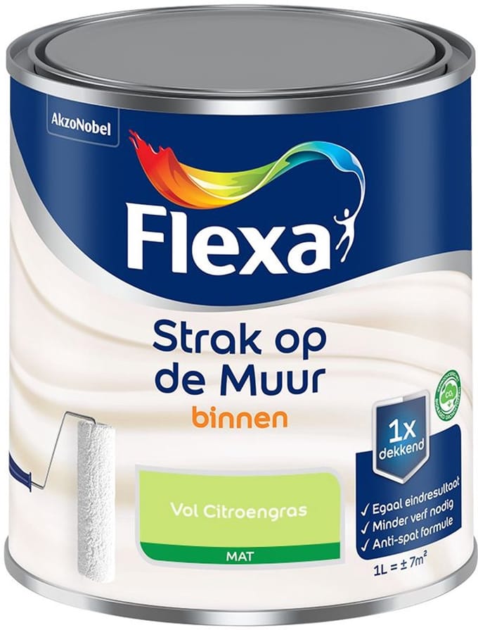 Flexa - Strak Op De Muur Binnen Mat - Vol Citroengras - Mengverf - 1 L