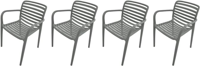 Garden Impressions Nantes tuinstoelen set van 4 – stone green