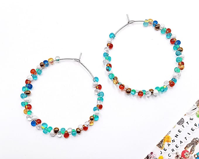 Jeannette-Creatief® – Beach - Beachparty - Oorringen Miyuki Drops