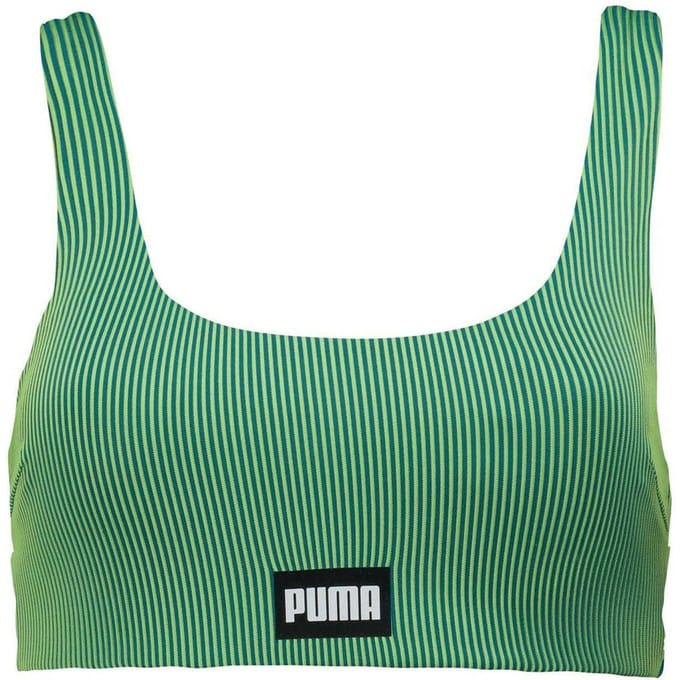 Puma Dames/Dames Streep Ronde Hals Bikinitop (Groen)