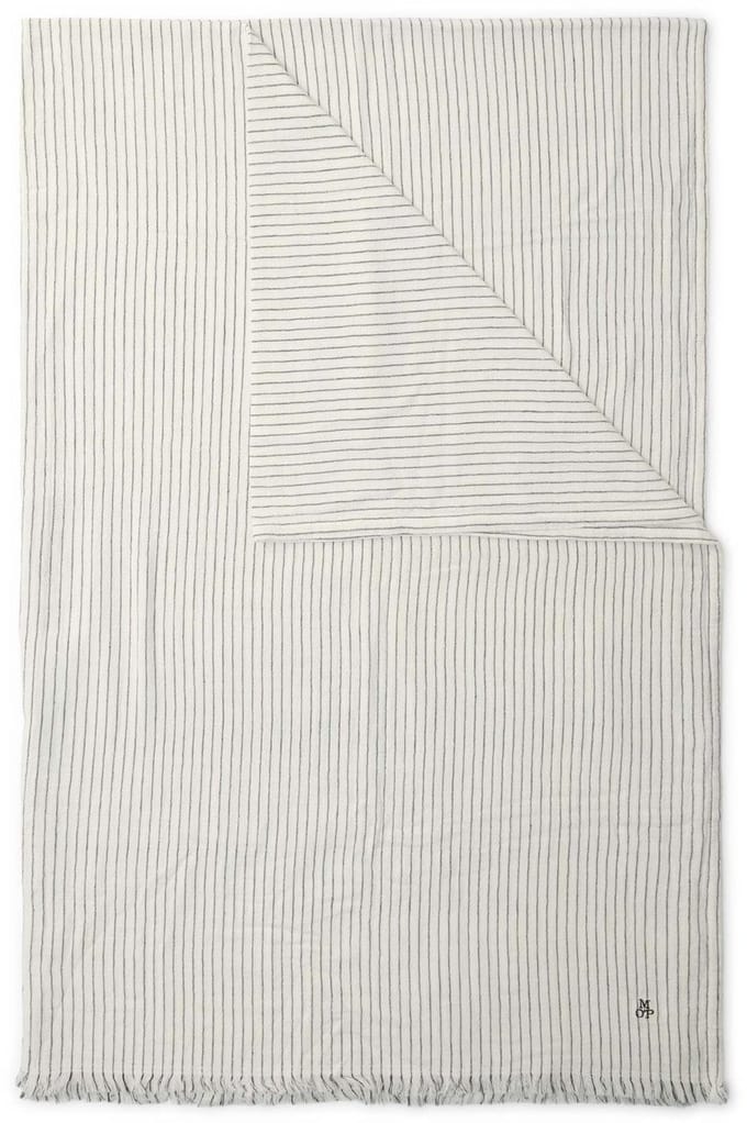 Marc O'Polo Fine Stripe Plaid Antraciet - 150x200 cm