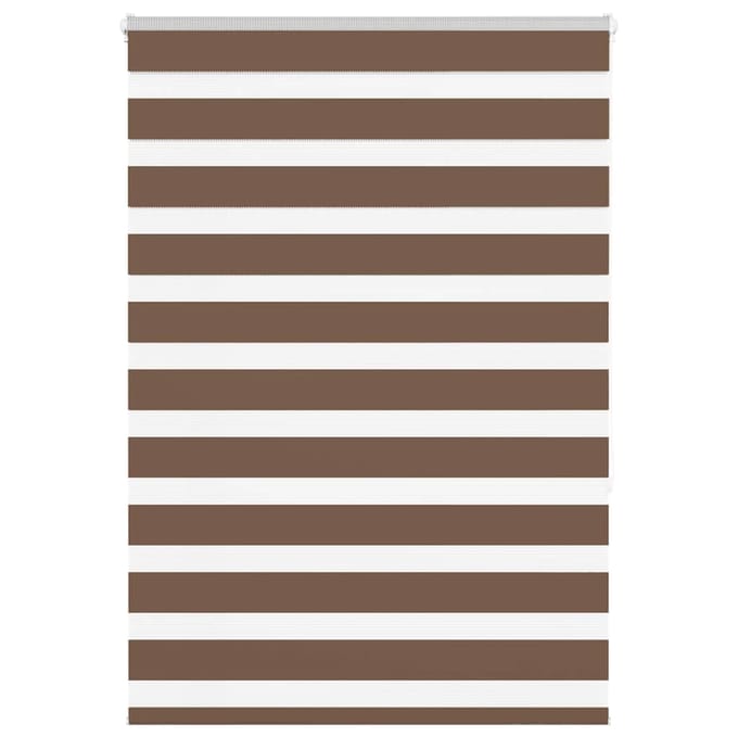 vidaXL - Zebra - rolgordijn - 95x150 - cm - stofbreedte - 90,9 - cm - polyester - bruin