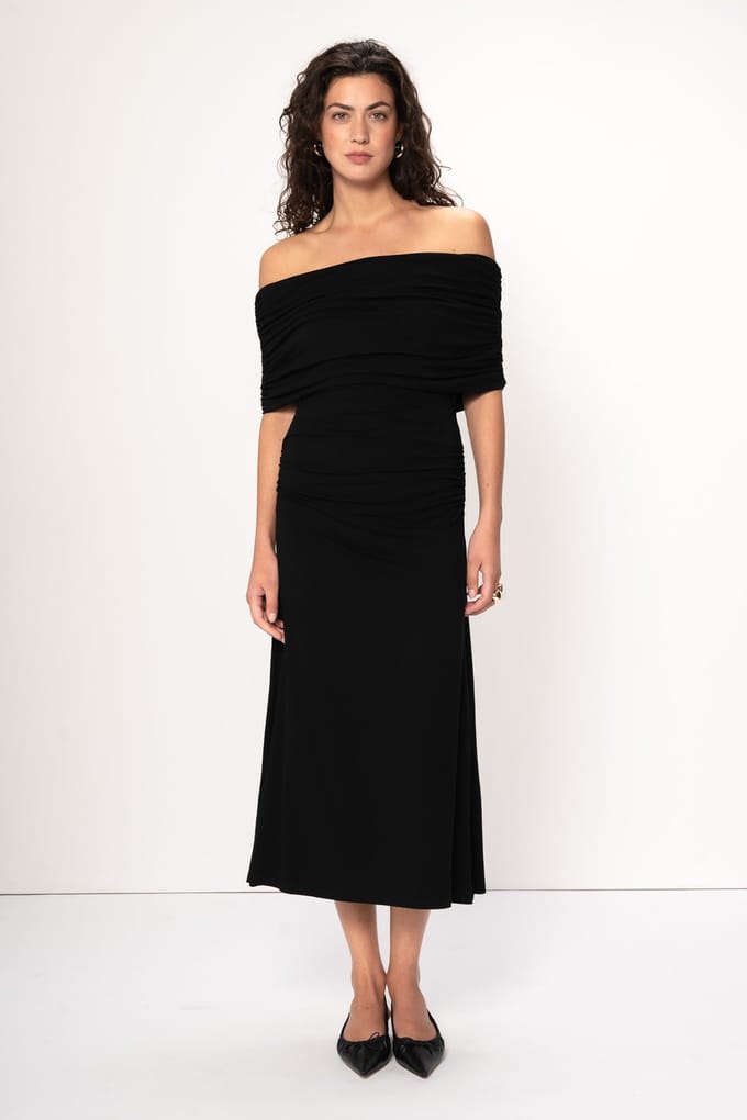 VIVEH Giada Ode Dress Black Größe: 34 | Midikleider Outlet | Damen | Schwarz