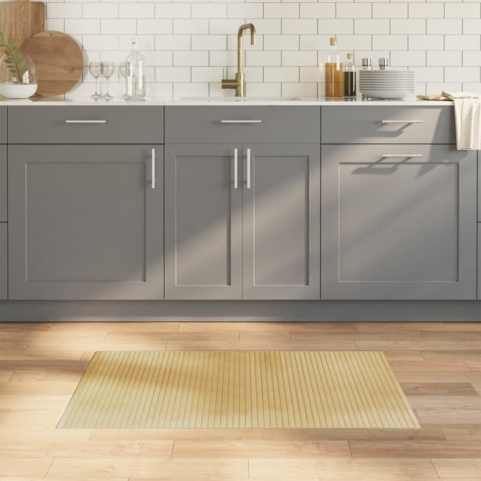 vidaXL - Vloerkleed - rechthoekig - 60x100 - cm - bamboe - lichtnaturel